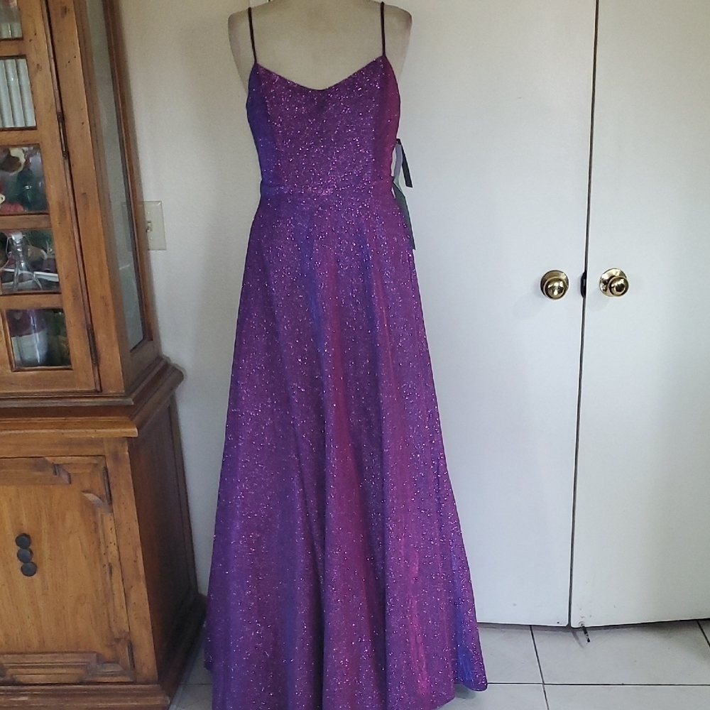 City Triangles Sparkling Purple Maxi Dress